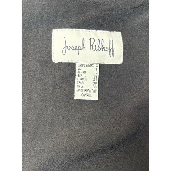 Joseph Ribkoff Floral Chiffon Overlay Dress Size 4 Black Pink Cocktail 191604 - Picture 5 of 10